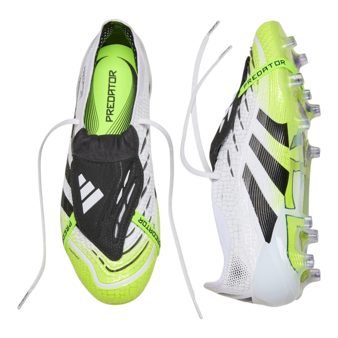 Predator Elite FG Fold-Over Tongue - White/Black/Yellow