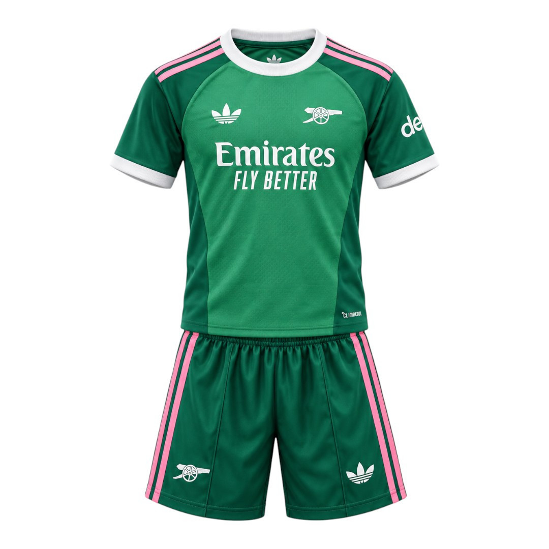 Arsenal 26/27 Kid's Green Goalkeeper Set