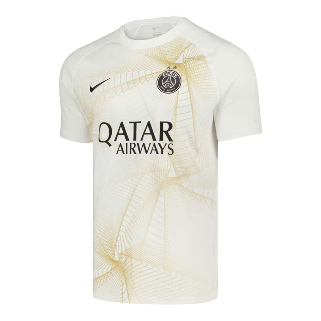 Paris Saint-Germain 26/27 Men's White-Gold Pre-Match Shirt
