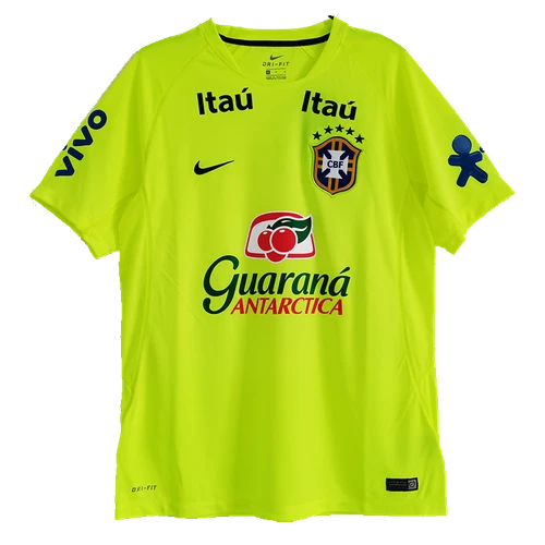 Brazil 21/22 Men's Yellow Pre-Match Retro Shirt