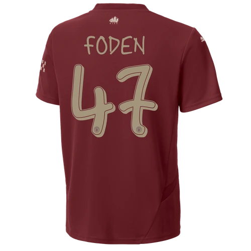 FODEN #47 Manchester City 24/25 Kid's Third Shirt and Shorts - Man City Font
