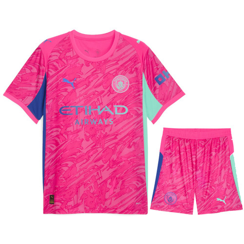 Manchester City 25/26 Kid's Pink Goalkeeper Mini-Kit