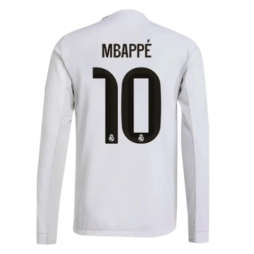 MBAPPÉ #10 Real Madrid 25/26 Authentic Men's Home Long Sleeve Shirt