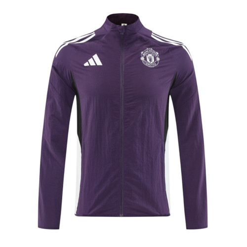 Manchester United 25/26 Men's Purple Long Zip Windbreaker