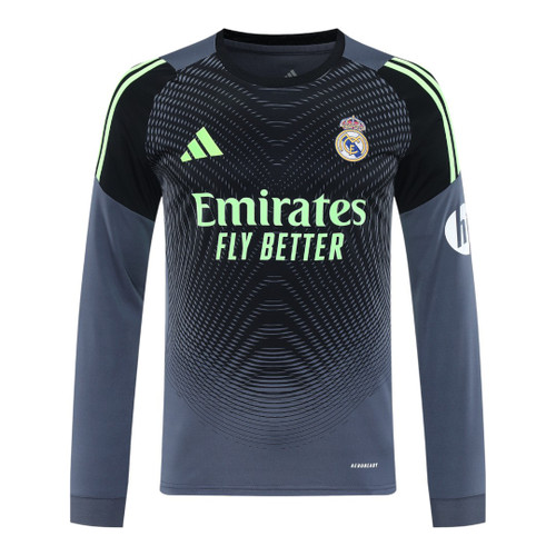 Real Madrid 25/26 Men's Gray Goalkeeper Long Sleeve Shirt