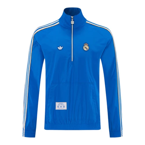 Real Madrid 25/26 Men's Blue Half Zip Jacket