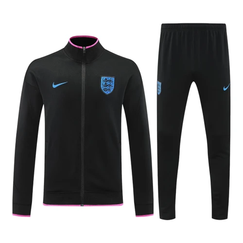 England 2026 Men's Black Long Zip Tracksuit