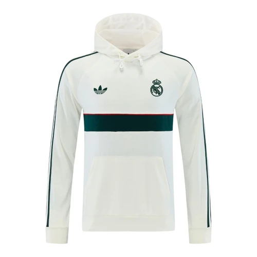 Real Madrid 26/27 Men's White-Green Hoodie