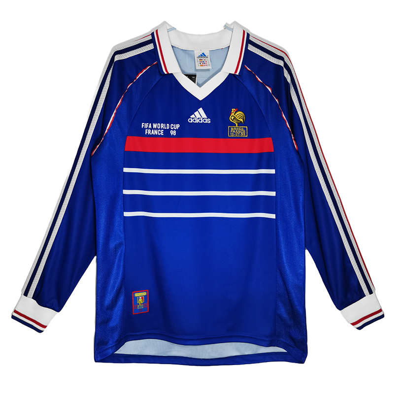 France 1998 Men's Home Retro Long Sleeve Shirt