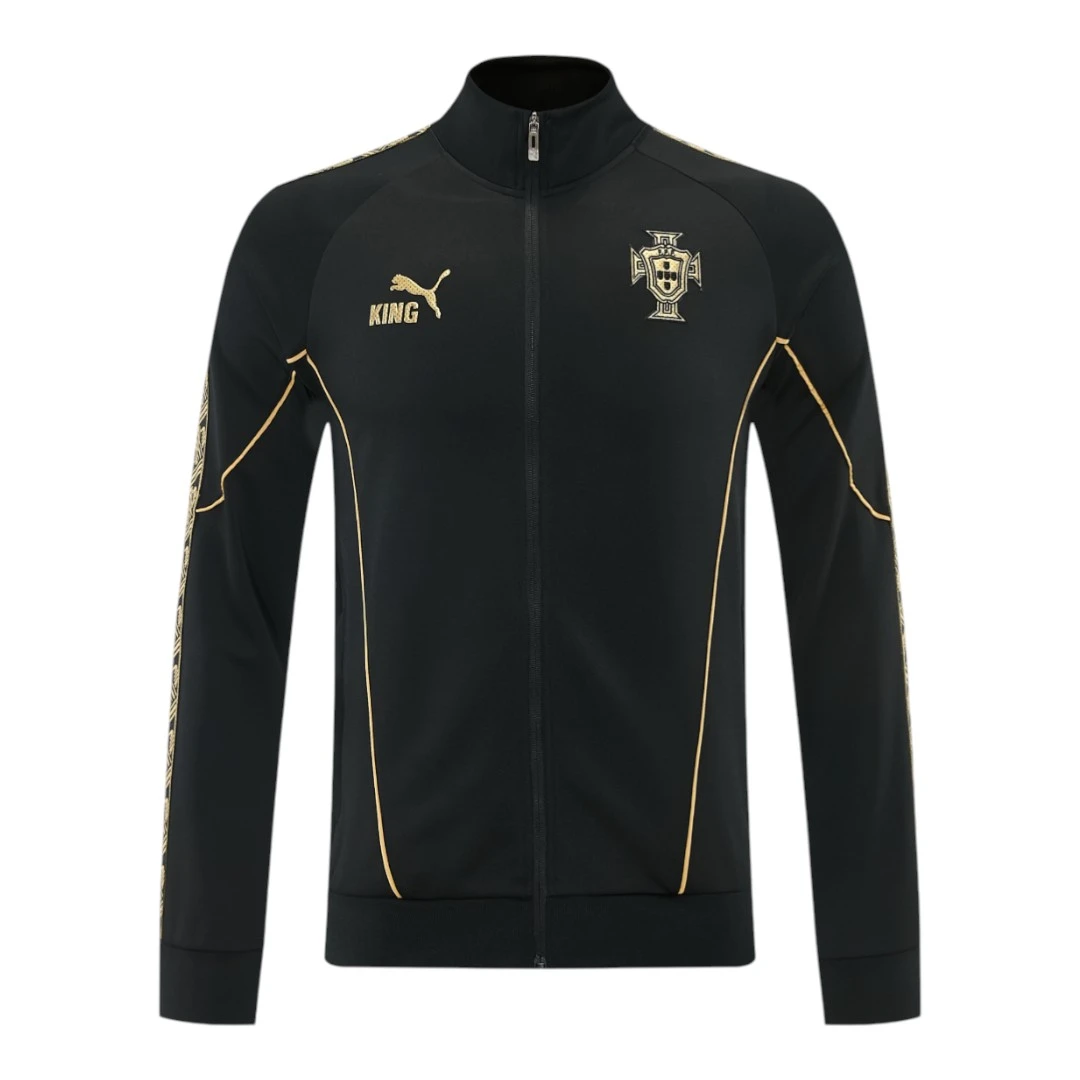 Portugal 2026 Men's Black Long Zip Jacket