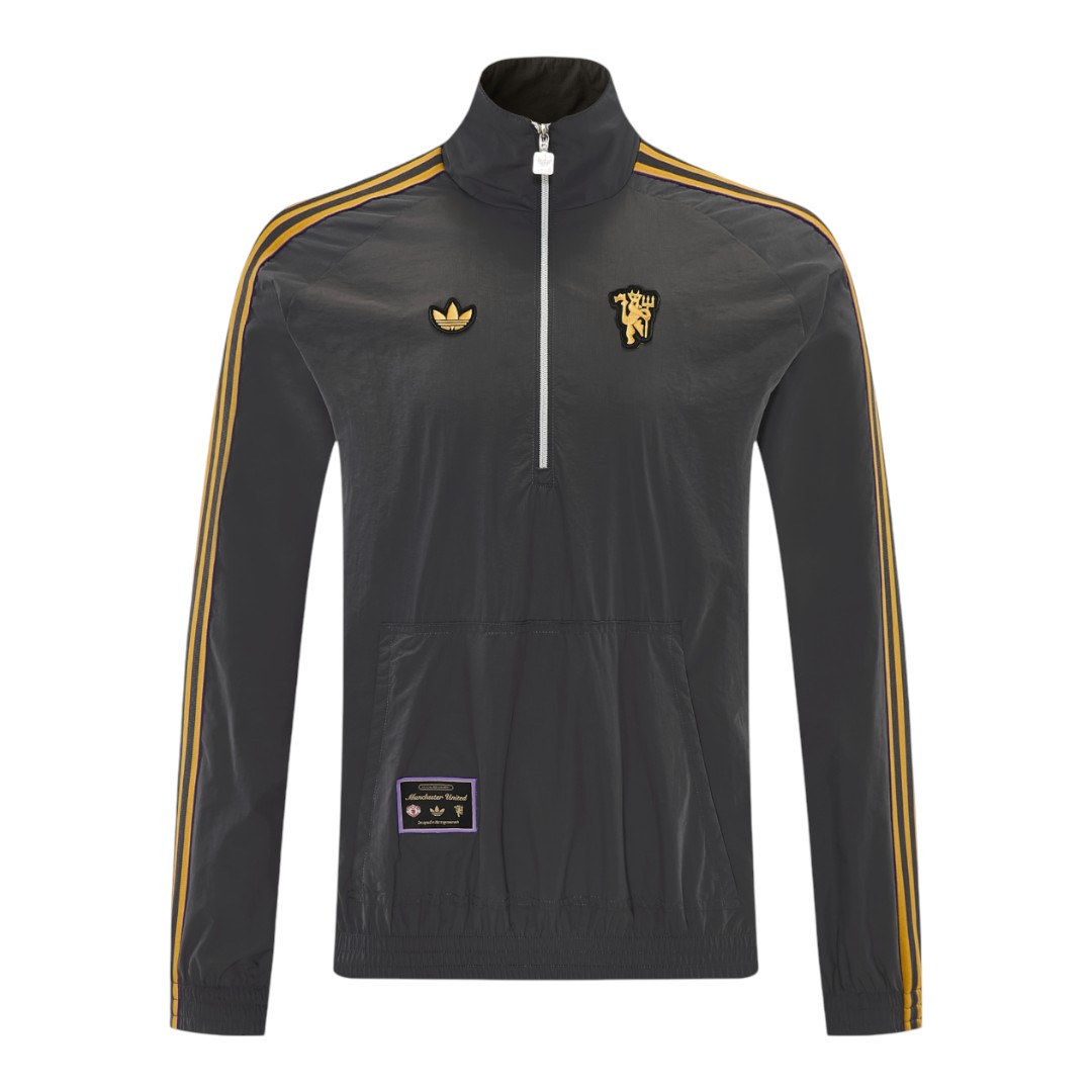Manchester United 25/26 Men's Gray Half Zip Jacket