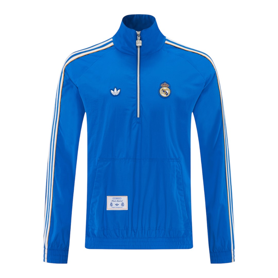 Real Madrid 25/26 Men's Blue Half Zip Jacket