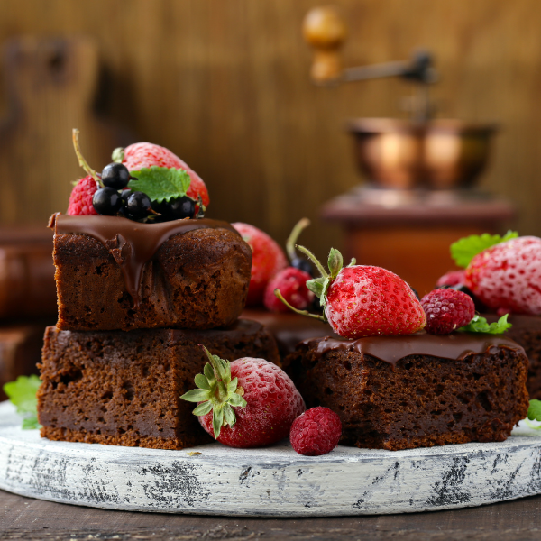 Brownies with Chocolate Ganache 