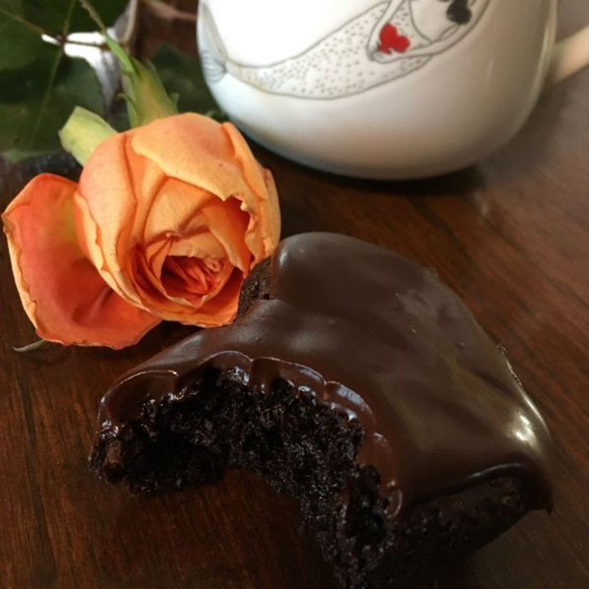 Chocolate (Heart) Brownies with Chocolate Ganache