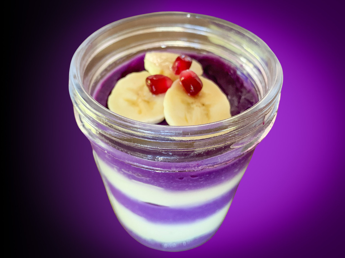 Purple & Yellow Sweet Potato Pudding Purple & Yellow Sweet Potato Pudding