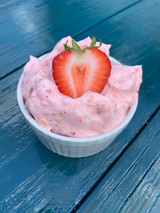 Aquafaba Strawberry “Ice-Cream” Mousse