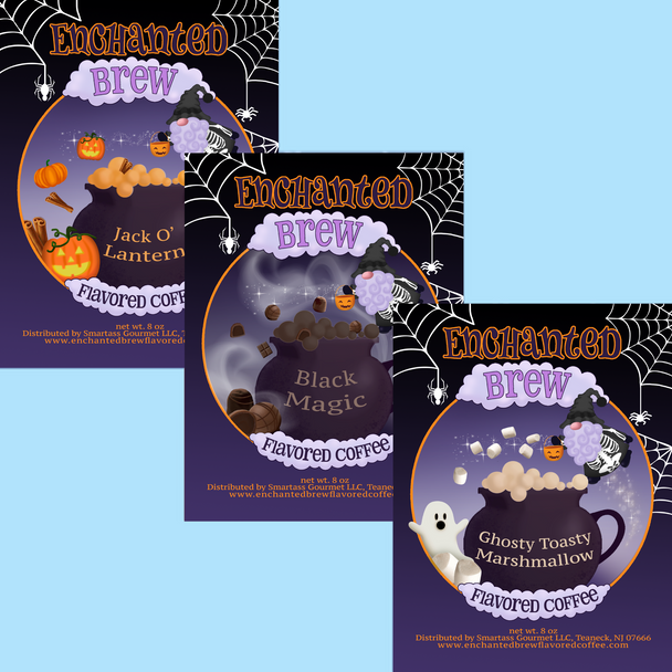 Scary Halloween! Flavored Coffee Sampler Gift Pack - Three 8 oz Bags