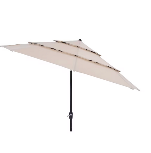 SimplyShade 11-ft Tan Auto-tilt Market Patio Umbrella