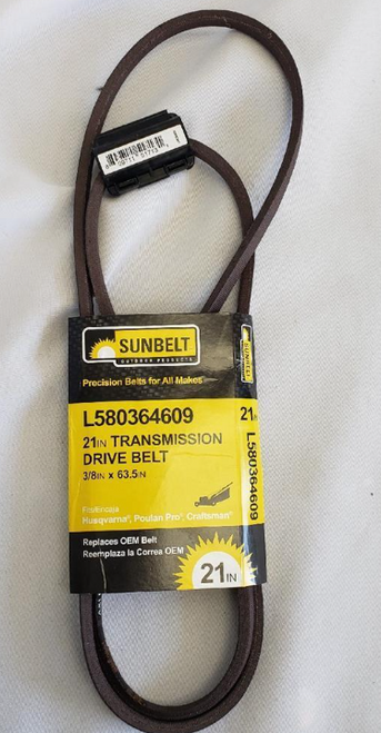 Sunbelt 21” Transmission Drive Belt Replaces OEM Belt 3/8”x63.5