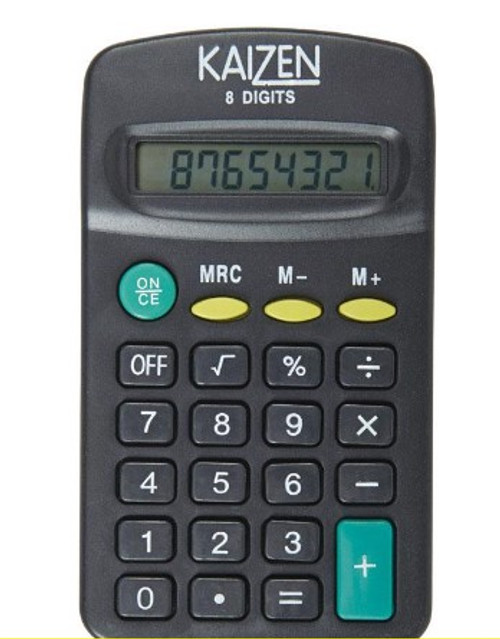 Diamond Visions Black 8 digit Calculator