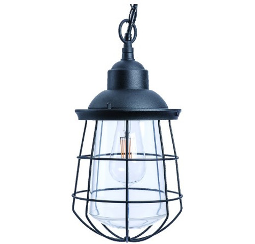 Paradise Lighting Glass/Metal Pendant Hanging Garden Light Black