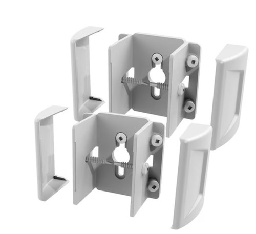 Freedom Set and Secure 2-Pack White Vinyl Fence Bracket