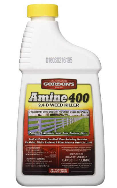 GORDON'S Amine 400 2,4-D Weed Killer, 1 Quart - 8141082