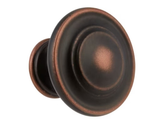 allen + roth 1-11/32-in Aged Bronze Round Transitional Cabinet Knob