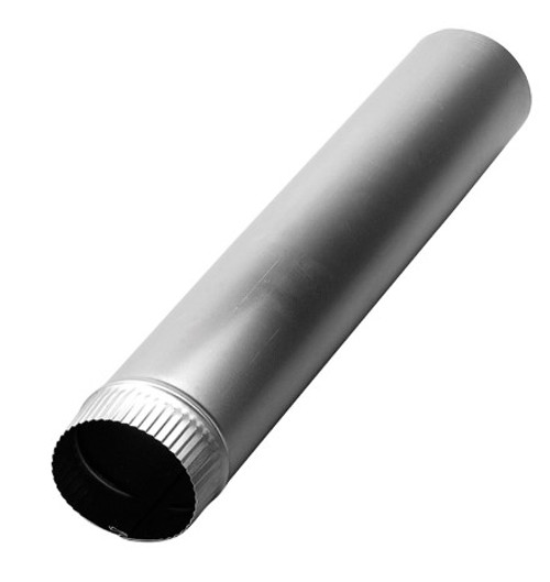 Deflect-O Jordan 24 in. L X 4 in. D Silver/White Aluminum Vent Pipe