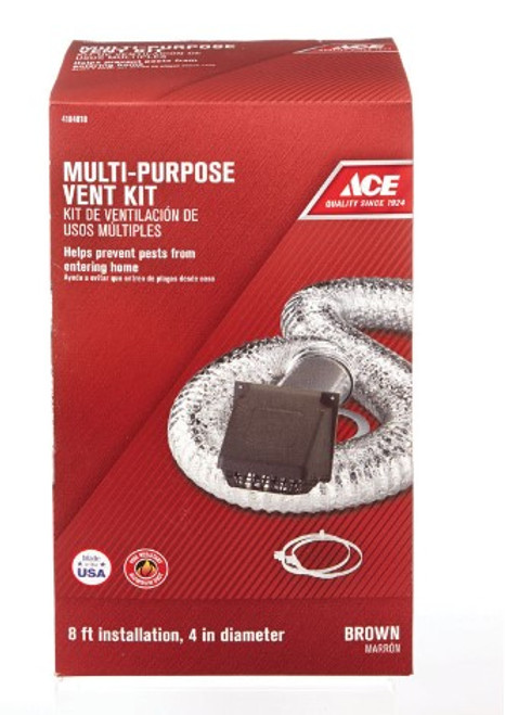 Ace 96 in. L X 4 in. D Brown Aluminum Dryer Vent Kit