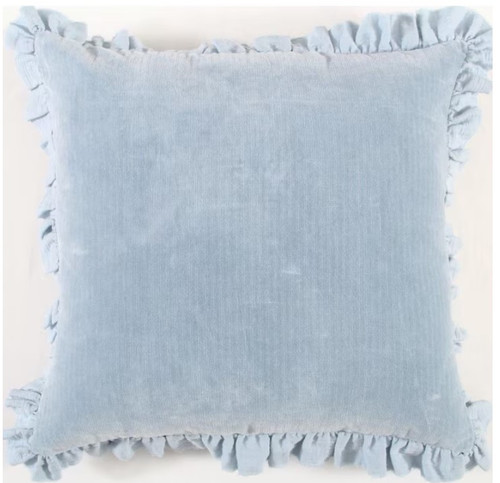 allen + roth 22-in x 22-in Light Blue Indoor Decorative Pillow