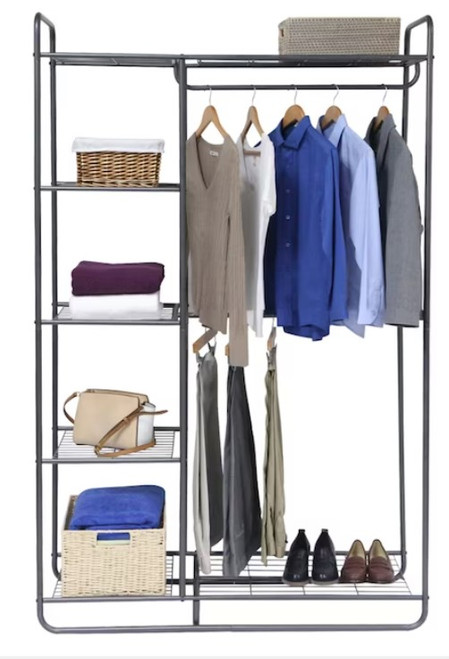 Style Selections Wardrobe Gray Steel Portable Closet