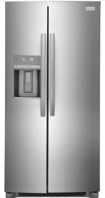 Frigidaire Gallery 22.3-cu ft Counter-depth Side-by-Side Refrigerator with Ice Maker (Fingerprint Resistant Stainless Steel)