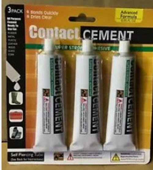 3 Pack Multi Purpose Contact Cement Adhesive