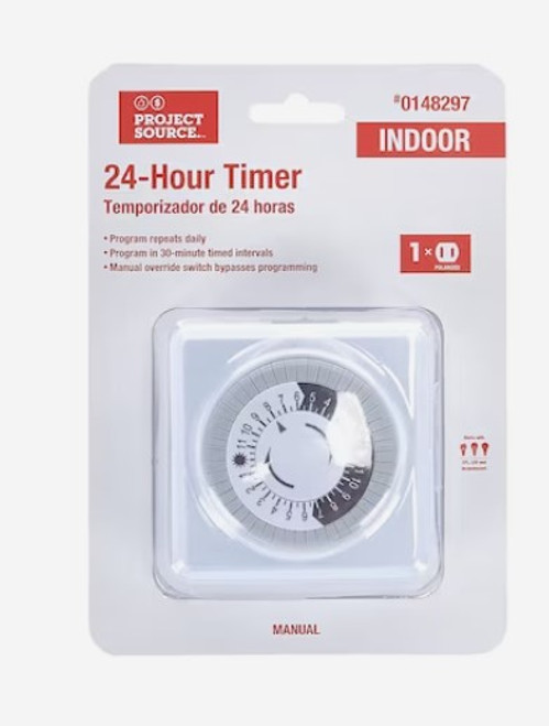 Project Source 15-Amps 125-volt 1-Outlet Plug-in Countdown Lighting Timer