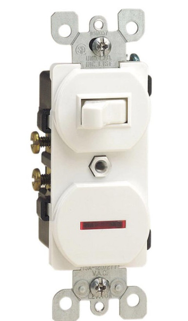 Leviton 15 amps Combination Switch White 1 pk