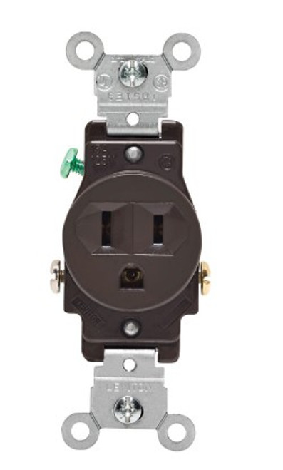 Leviton 15 amps 125 V Brown Outlet 5-15R 1 pk