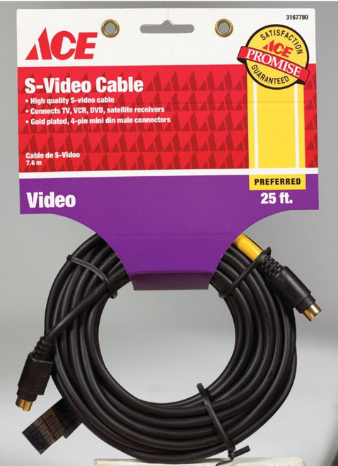 Ace 25 ft. L S-Video Cable S-Video