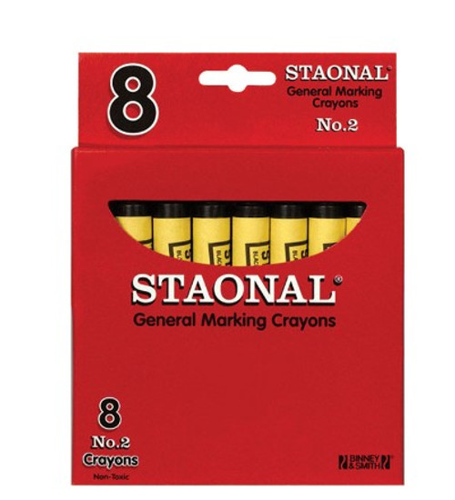 Crayola Staonal 5 in. L No. 2 Marking Crayons Black 8 pc