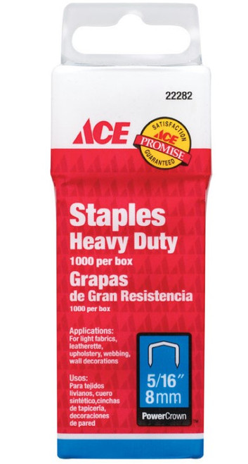 Ace 5/16 in. L Power Crown Heavy Duty Staples 1000 pk