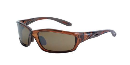 CrossFire Safety Glass Crystal Brown Frame, HD Brown Flash Mirror Lens