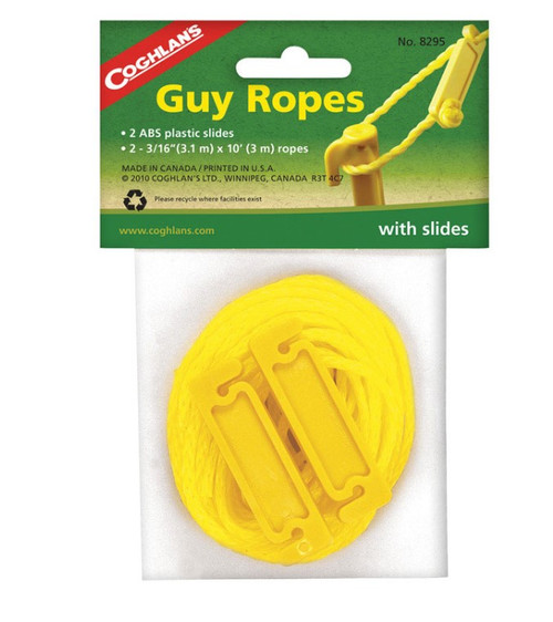 Coghlan's Guy Ropes Yellow Tent Cord 5.625 in. H X 1/8 in. W X 120 in. L 2 pk