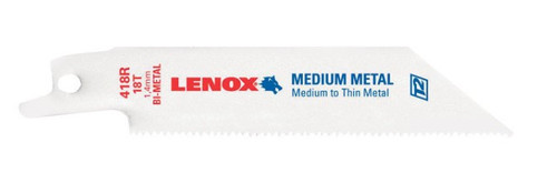 Lenox 4 in. Bi-Metal Reciprocating Saw Blade 18 TPI 1 pc