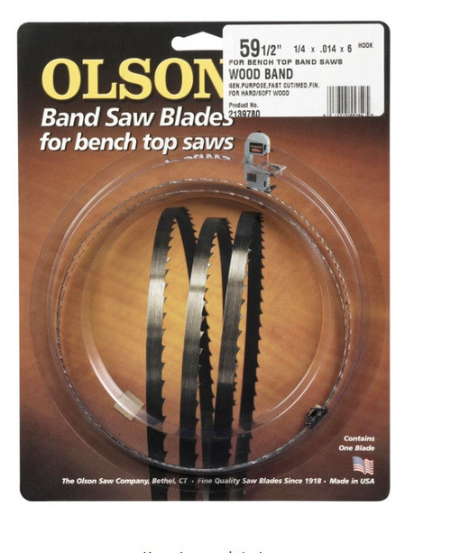 Olson 59.5 in. L X 0.25 in. W Carbon Steel Band Saw Blade 6 TPI Hook teeth 1 pk