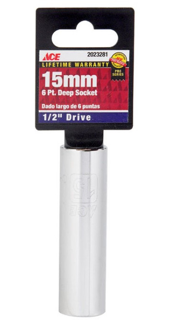 Ace 1/2 in. drive Metric 6 Point Socket