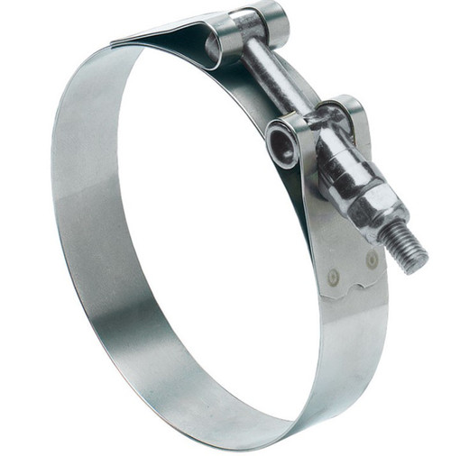 Ideal Tridon 1-3/4 in. 2 in. 175 Silver Hose Clamp With Tongue Bridge Stainless Steel Band T-Bolt