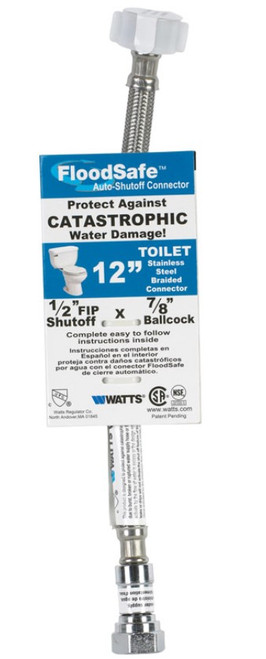 BK Products Sure Dry 1/2 in. Ballcock X 7/8 in. D Ballcock 12 in. PVC Toilet Supply Line