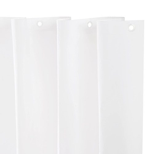 Kenney KN61430 Lightweight 3 Gauge Waterproof PEVA Shower Curtain Liner with Durable Eyelet Hang Holes and Weighted Magnetic Hem for Bathroom, 70" W x 72" H, White, 1-Pack