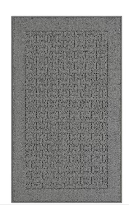 Maples Rugs 2 x 3 Charcoal Indoor Solid Machine Washable Throw Rug