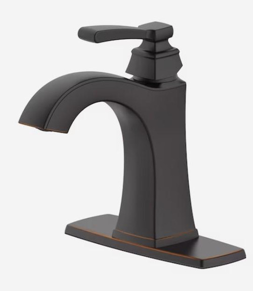 allen + roth Chesler Oil Rubbed Bronze Bathroom Sink Faucet with Drain with Deck Plate